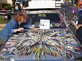 Mercedes Penz Art Car gets a pen from Christy's mom 2